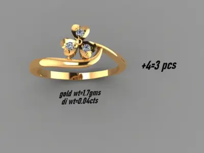 Dazzle and Shine Diamond Rings Collection 3D print model