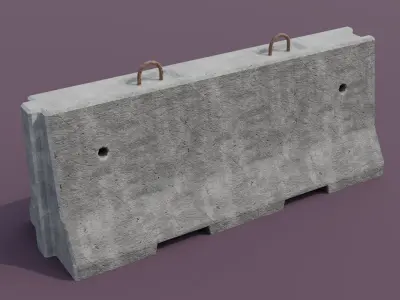 Road asset pack Low-poly 3D model