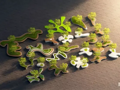 Modern Irregular Tree Pit 3D model