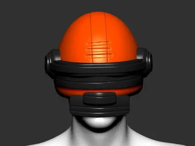 helmet high poly sculpt 3d printable ver 7 3D model 3D model