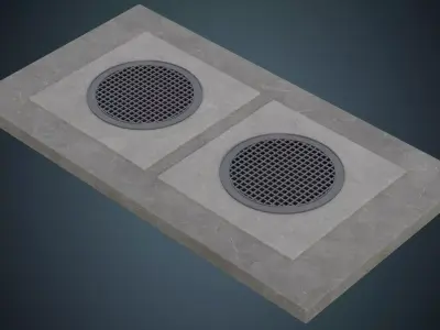 Manhole 2A Low-poly 3D model
