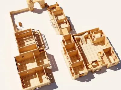 ancient desert building 3D model