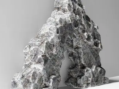 Rock sea arch 3D model