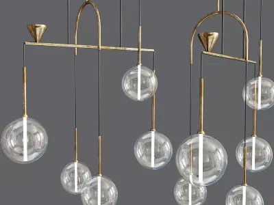 Dewdrops Chandelier 3D model
