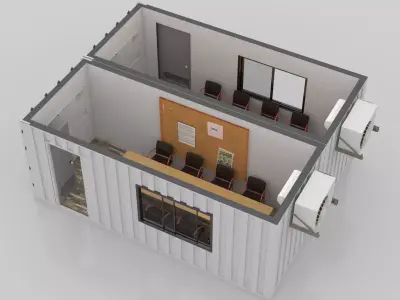 Container Construction Site Cabin  3D model