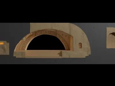 Jabbas Throne Room - Set 4 - Side entrance 1-18 scale Kenner 3D print model