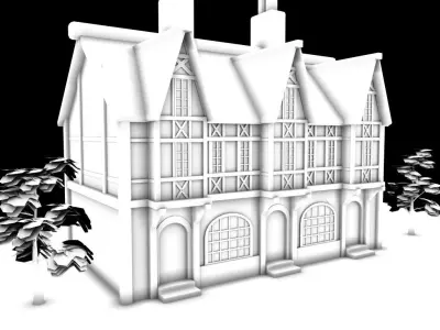 Old house Low-poly 3D model