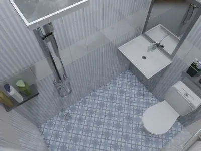 Blender Eevee Minimalist Home Design Low-poly 3D model 3D model