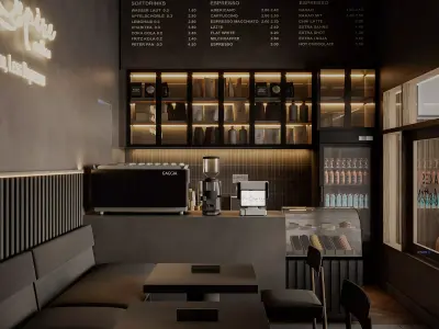 CAFE DESIGN INTERIOR 3D model