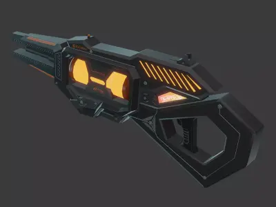 Sci-Fi Energy Weapon Low-poly 3D model