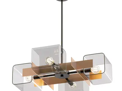 rivoli-gitte-4091-304-b0051280 modern chandelier with four gl... 3D model