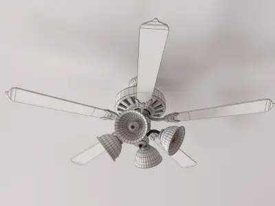 Ceiling Fan With Light 3D model
