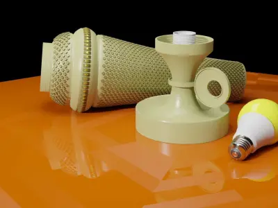 Table lamp 4 PBR  Free low-poly 3D model