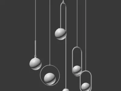 Pendant Light Collection 3D model