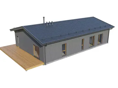 Alpine house Modo 3D model