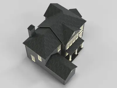 British House Design 20T1 Low-poly 3D model