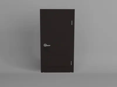door maden in dark color  Low-poly 3D model