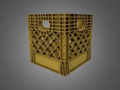 Milk Crate - 4K PBR Game Ready Low-poly 3D model
