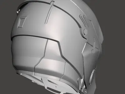 Red hood helmet 3d model for 3d printing  3D print model