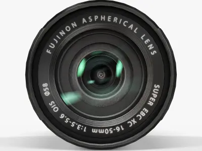 Fujifilm Fujinon XC16-50mm f 3-5 5-6 OIS Lens Low-poly 3D model
