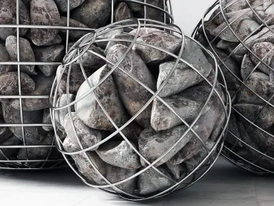 Gabion sphere form 3D model