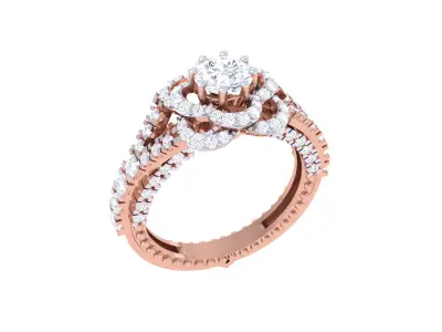 Women Ring  Render 3dm STL OBJ FBX Details 3D print model 6