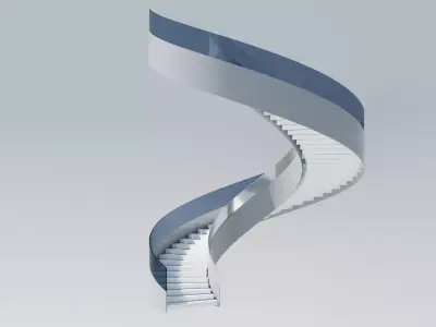 Curverd Stairs 3D model