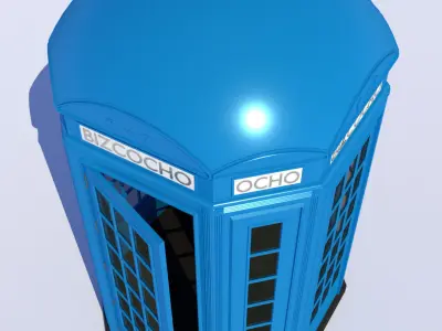 Classic British Phone Both Octogonal 3D model