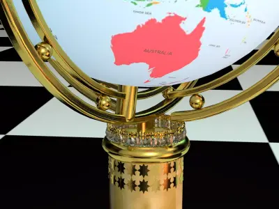 desk globe lighting 3D model