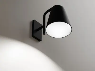 Minimal Wall Lamp AR Low-poly 3D model