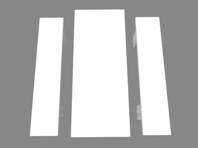 Low Poly Stone Bench Low-poly 3D model