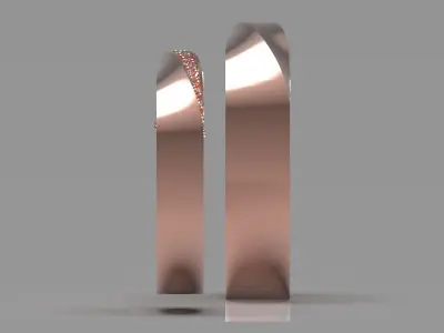 wedding couple ring cr0044 3D print model