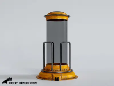 Sci-Fi Lab Container PBR Low Poly 3D Model Low-poly 3D model