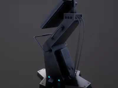 Sci-Fi Console-Computer Low-poly 3D model