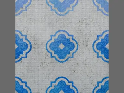 Mosaic Tiles Pattern 5 Seamless PBR Material Texture