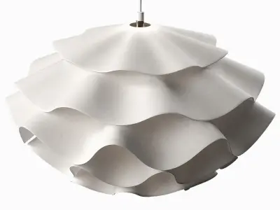 Modern White Pendant chandelier 3D model