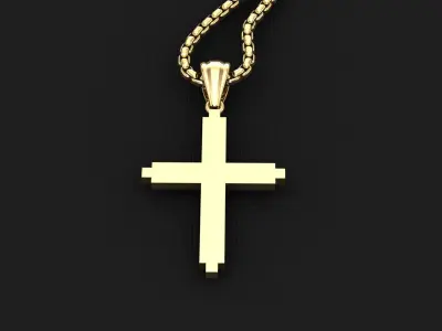 Cross Light Gold 3CP041 3DM STL 3D model