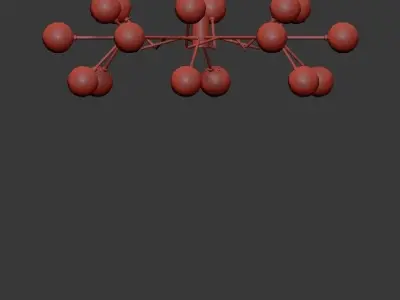 Arteriors modern chandelier with glass balls 3D model