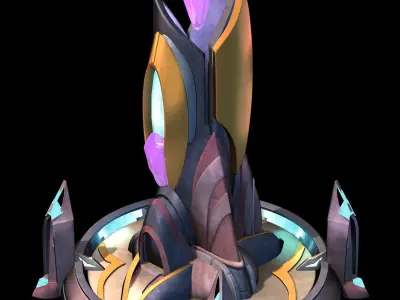 Main building - small guard building 01 3D model