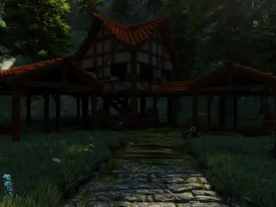 Village Scene 3D model