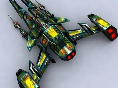 3DRT - Sci-Fi Fighters Fleet  - Fighter 19  Low-poly 3D model