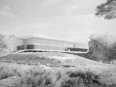 Conceptual Architecture in a Forest Environment 3D model