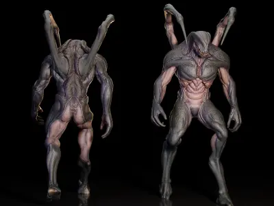Alien Hunter Ue Unity Low-poly 3D model