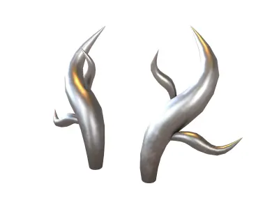Dragon Horn v1 006 Low-poly 3D model