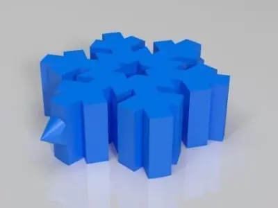 Snowflake pendant 3D print model