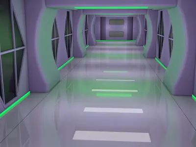Sci Fi Interior Corridor 3D model