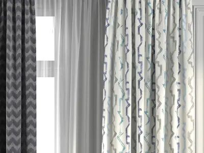 Curtain Set 262 3D model