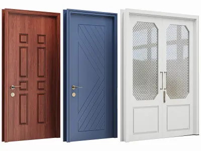 Set Classic Door 08 3D model