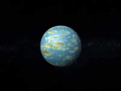 Alien Planet 01 Low-poly 3D model