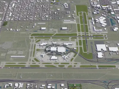 Tampa Airport Low-poly 3D model